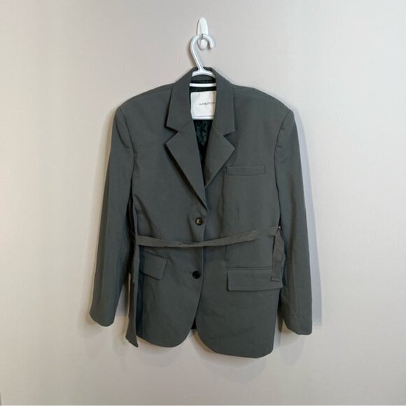 PUSHBUTTON Belted Single-Breasted Blazer - Picture 2 of 9